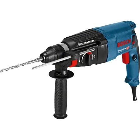 Bosch GBH 2-26, blå borrhammare med sladd och sidohandtag